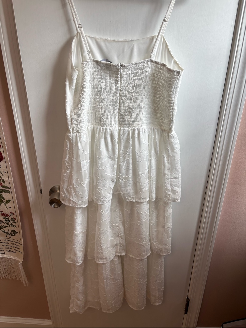 Lulus Grace and Beauty White Burnout Floral Print Tiered Dress - Picture 6 of 9